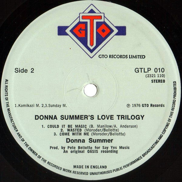 Donna Summer : A Love Trilogy (LP, Album, P/Mixed)
