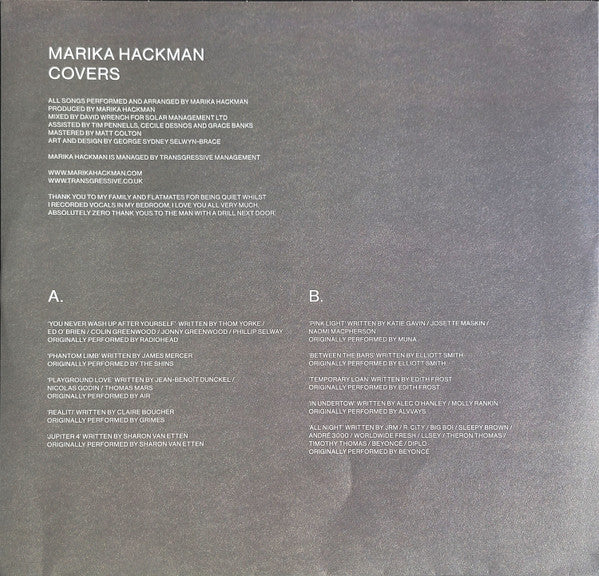 Marika Hackman : Covers (LP, Album, Ltd, Blu)