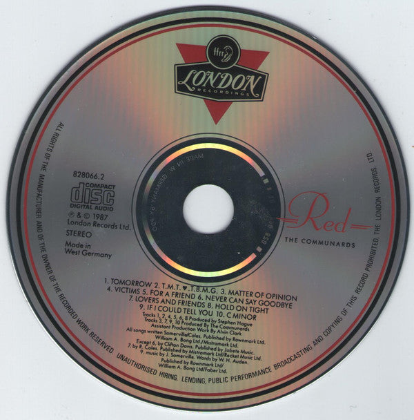 The Communards : Red (CD, Album)