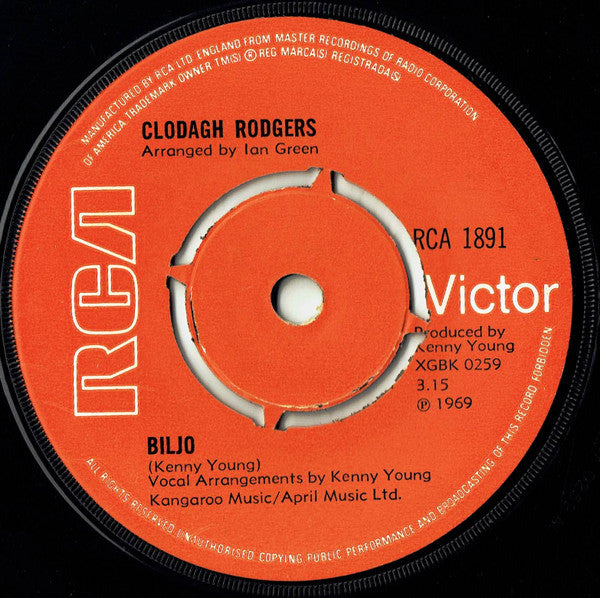 Clodagh Rodgers : Biljo (7", Single, Pus)