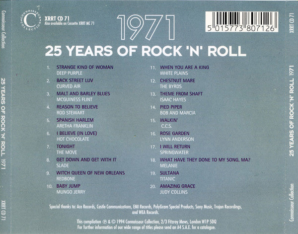 Various : 25 Years Of Rock 'N' Roll 1971 (CD, Comp)