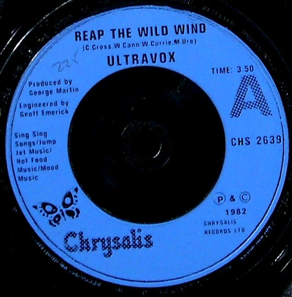 Ultravox : Reap The Wild Wind (7", Blu)