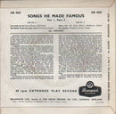 Al Jolson : Songs He Made Famous Vol.1, Part 2 (7", EP, RE)