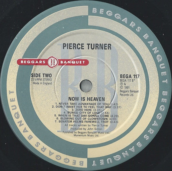 Pierce Turner : Now Is Heaven (LP, Album)