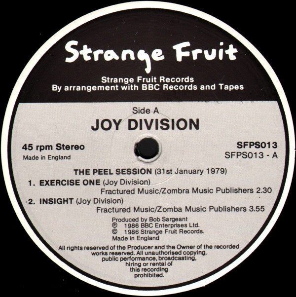 Joy Division : The Peel Sessions (12", Tex)