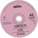 Lily Allen : Shame For You / Alfie (CD, Single, Promo)