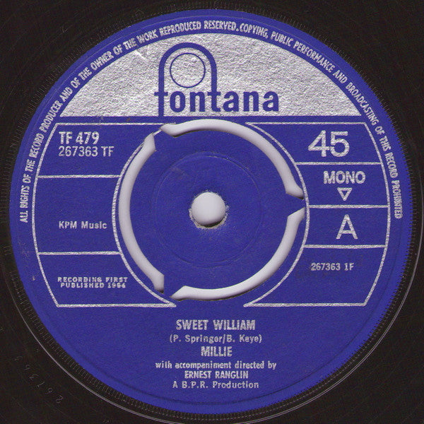 Millie* : Sweet William (7", Single, Mono, 3-p)