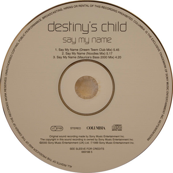 Destiny's Child : Say My Name (CD, Single, CD2)