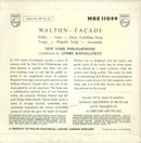 Sir William Walton - New York Philharmonic Conducted By André Kostelanetz : Facade (7", EP)