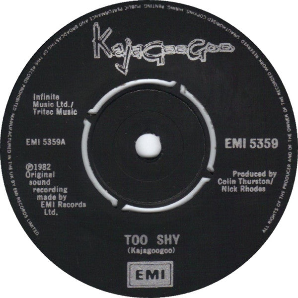 Kajagoogoo : Too Shy (7", Single, Pus)