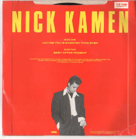 Nick Kamen : Loving You Is Sweeter Than Ever  (7", Single, Pap)