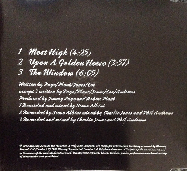 Jimmy Page & Robert Plant : Most High (CD, Single)