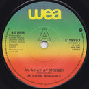 Modern Romance : Ay Ay Ay Ay Moosey (7", Single, WEA)
