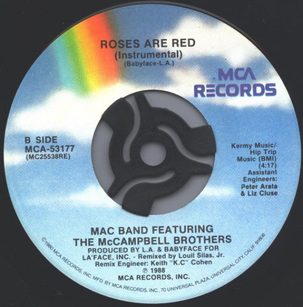 Mac Band Featuring The McCampbell Brothers : Roses Are Red (7", Single)