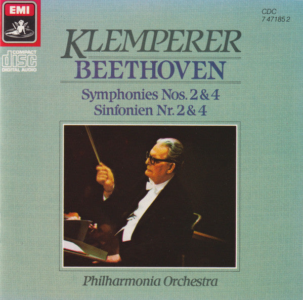 Ludwig van Beethoven  /  Otto Klemperer, Philharmonia Orchestra : Symphonies No. 2 & 4 (CD, Album, Comp)