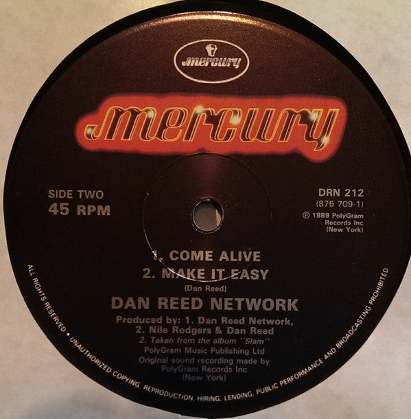 Dan Reed Network : Come Back Baby (12", Single, Ltd, Num)