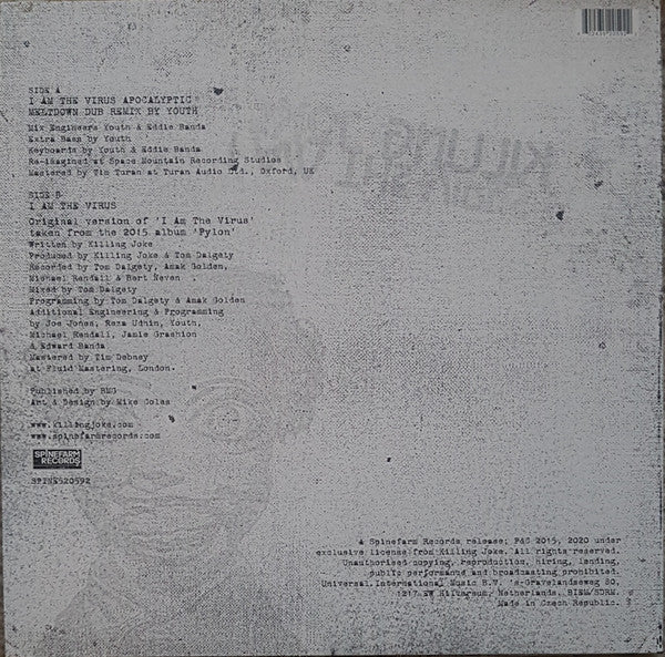 Killing Joke : I Am The Virus (12", Single)