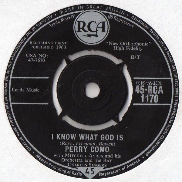 Perry Como : Delaware (7", Single, Pus)