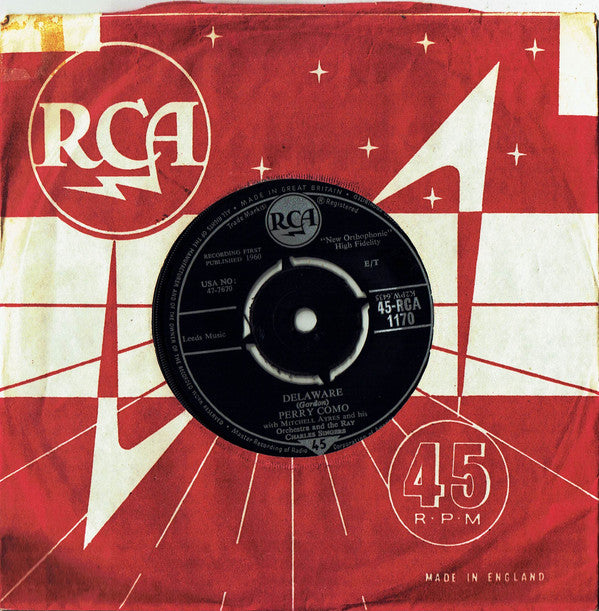 Perry Como : Delaware (7", Single, Pus)