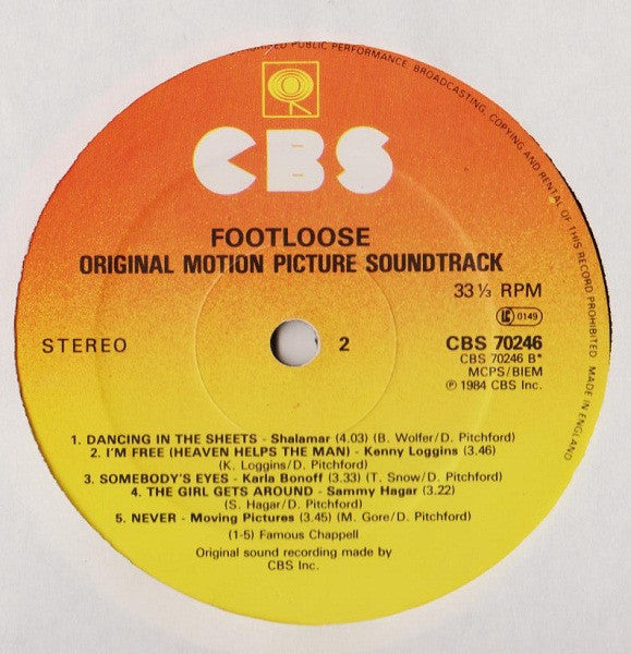 Various : Footloose - Original Soundtrack Of The Paramount Motion Picture (LP)