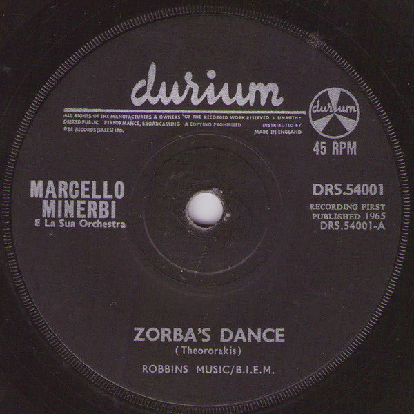 Marcello Minerbi E La Sua Orchestra : Zorba's Dance (7", Single)