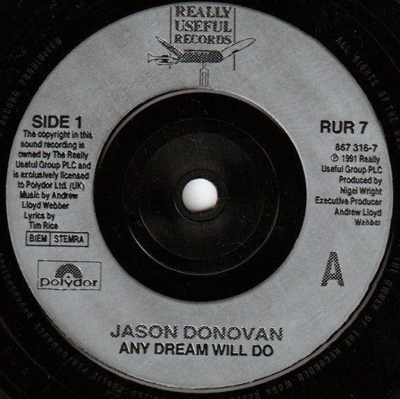 Jason Donovan : Any Dream Will Do (7", Single)