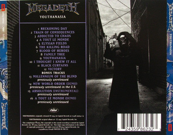 Megadeth : Youthanasia (CD, Album, RE, RM)