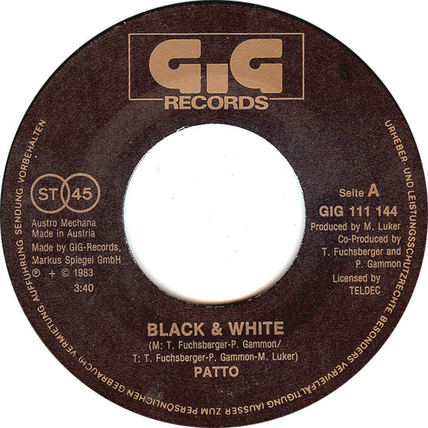 Patto : Black And White (7", Single)