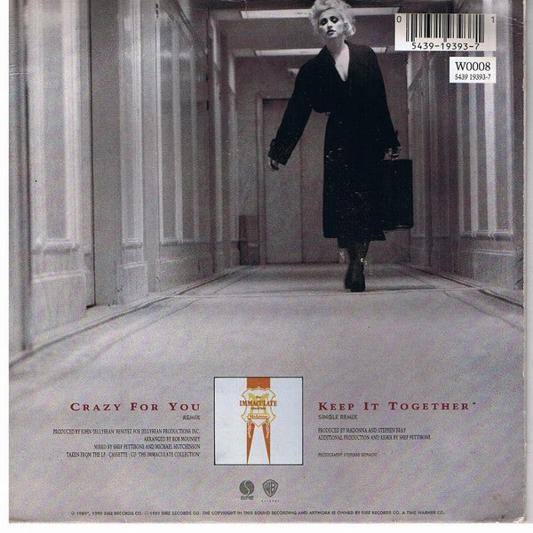 Madonna : Crazy For You (7", Single)