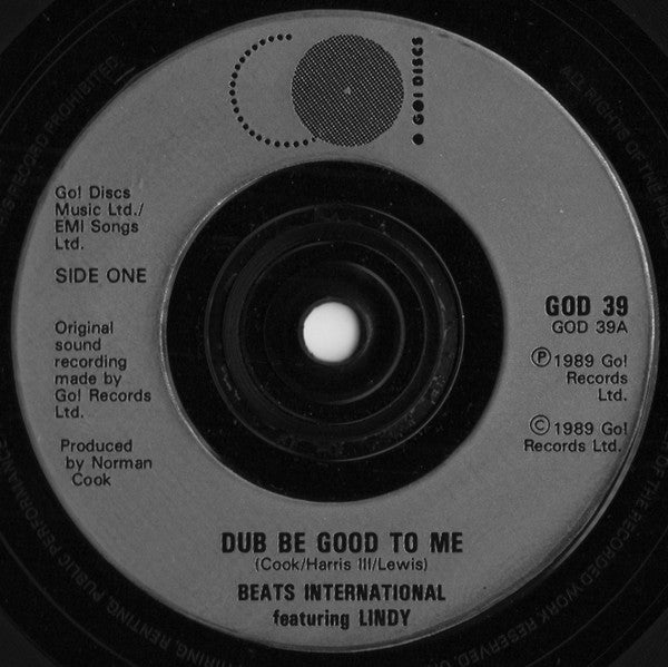 Beats International : Dub Be Good To Me (7", Single, Sil)