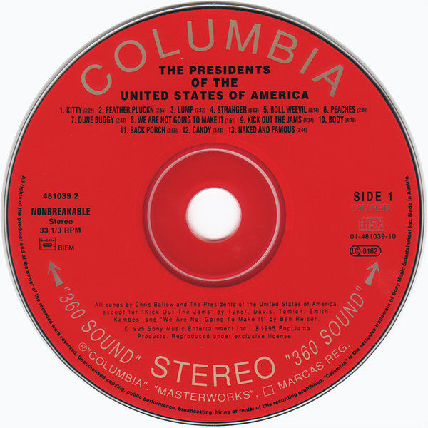 The Presidents Of The United States Of America : The Presidents Of The United States Of America (CD, Album)