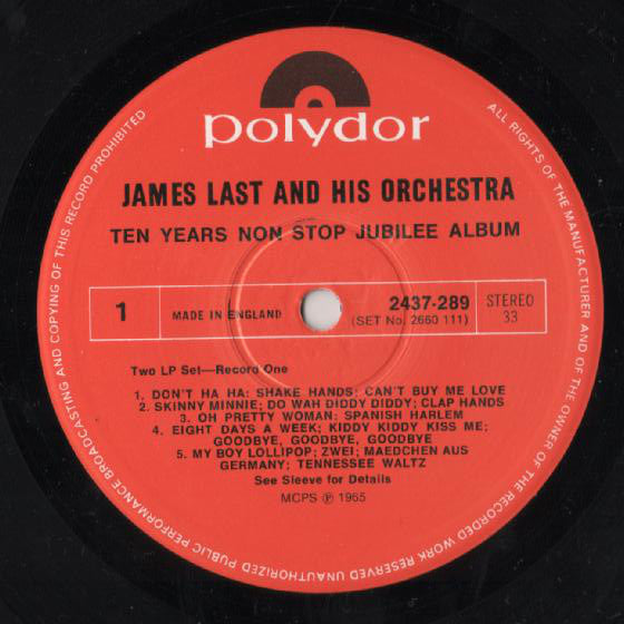 James Last : 10 Years Non Stop - Jubilee Album (2xLP, Comp)