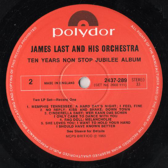 James Last : 10 Years Non Stop - Jubilee Album (2xLP, Comp)