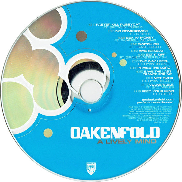 Paul Oakenfold : A Lively Mind (CD, Album)