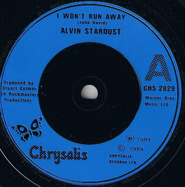 Alvin Stardust : I Won't Run Away (7", Single)