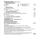 Delius* - Sir Thomas Beecham : Violin Concerto, Song of the High Hills (CD, Comp, Mono)