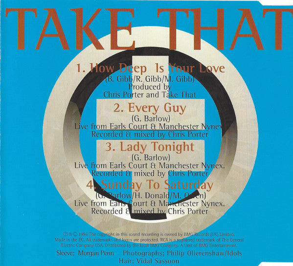 Take That : How Deep Is Your Love (CD, Single, CD1)