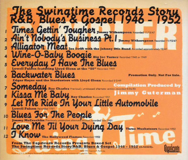 Various : The Swing Time Records Story Sampler (CD, Advance, Comp, Promo, Smplr)