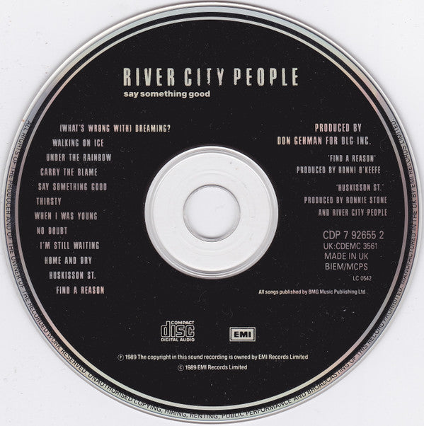 River City People : Say Something Good (CD, Album)