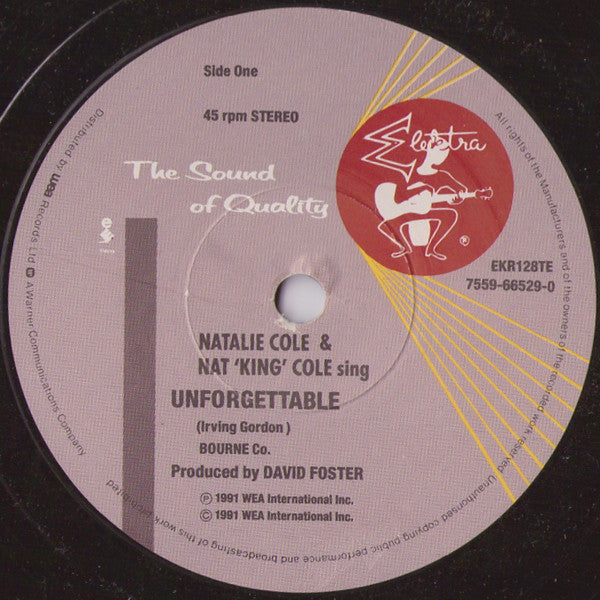 Natalie Cole With Nat 'King' Cole* : Unforgettable (10", Single)