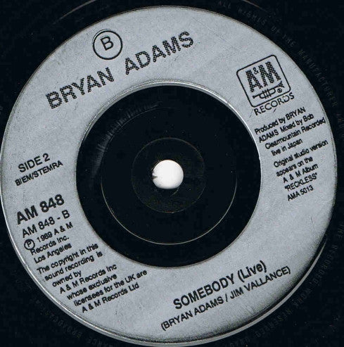 Bryan Adams : Thought I'd Died And Gone To Heaven (7")