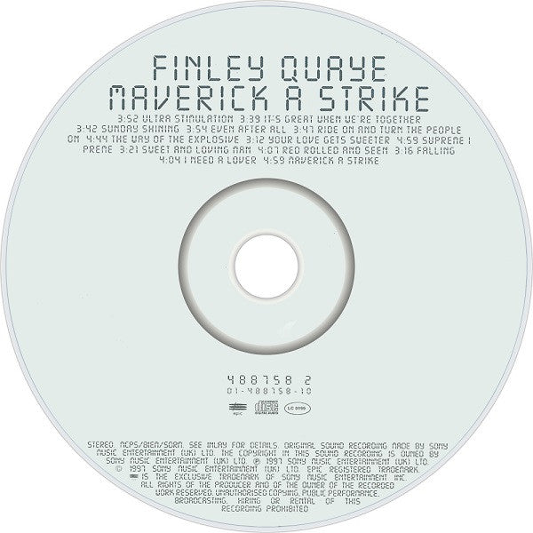 Finley Quaye : Maverick A Strike (CD, Album)