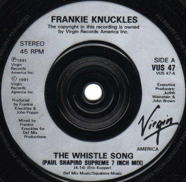 Frankie Knuckles : Whistle Song (7")