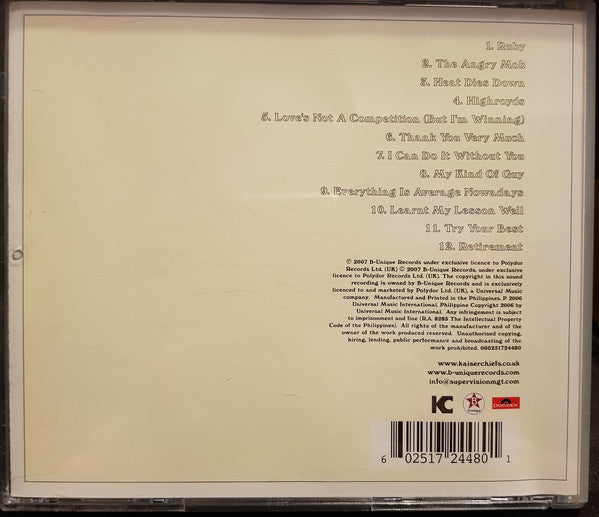 Kaiser Chiefs : Yours Truly, Angry Mob (CD, Album, S/Edition, Spe)