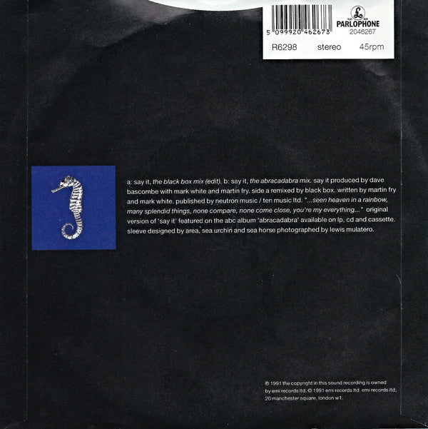 ABC : Say It (The Black Box Mix) (7")