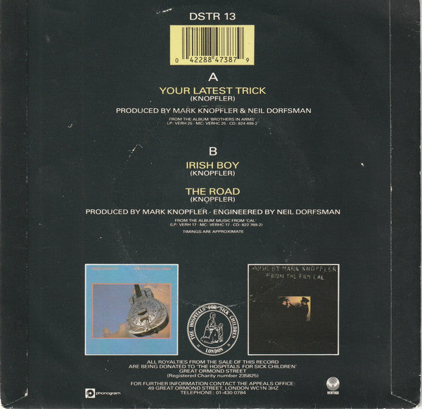 Dire Straits : Your Latest Trick (7", Single, Blu)