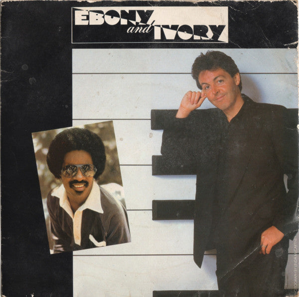 Paul McCartney : Ebony And Ivory (7", Single, Pus)