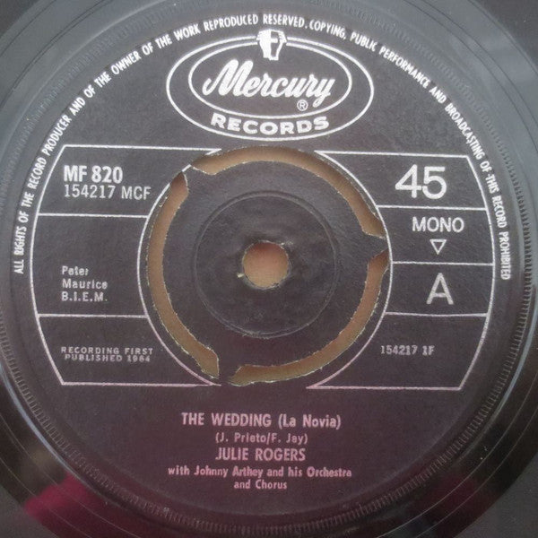 Julie Rogers : The Wedding (La Novia) (7", Single, Mono, 3-p)