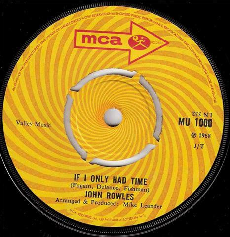 John Rowles : If I Only Had Time (7", Single)