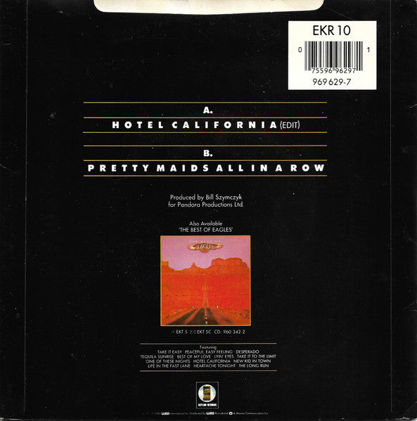 Eagles : Hotel California (7", Single, RE)